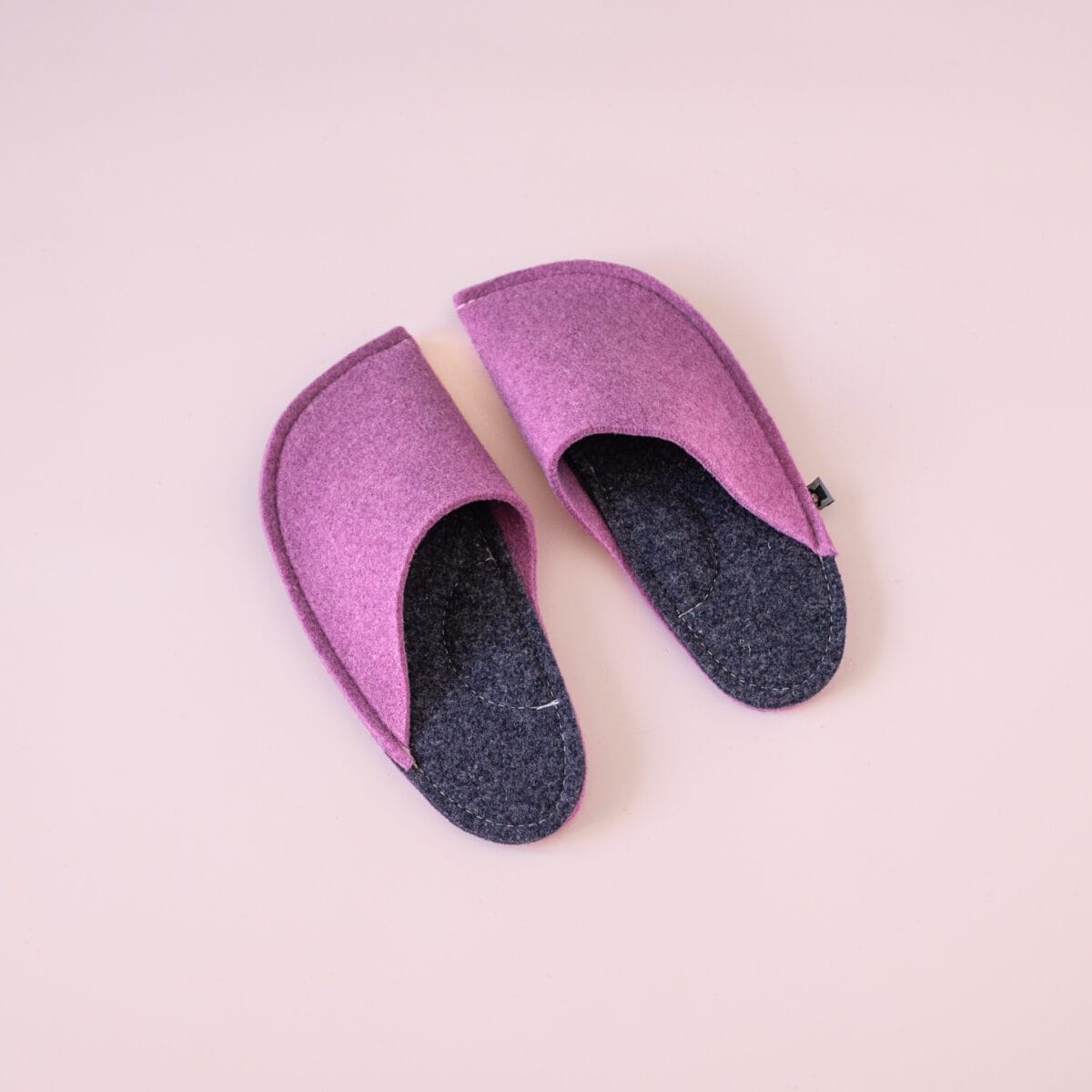 Orchid purple and navy blue slippers