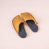 Curucma yellow and navy blue slippers