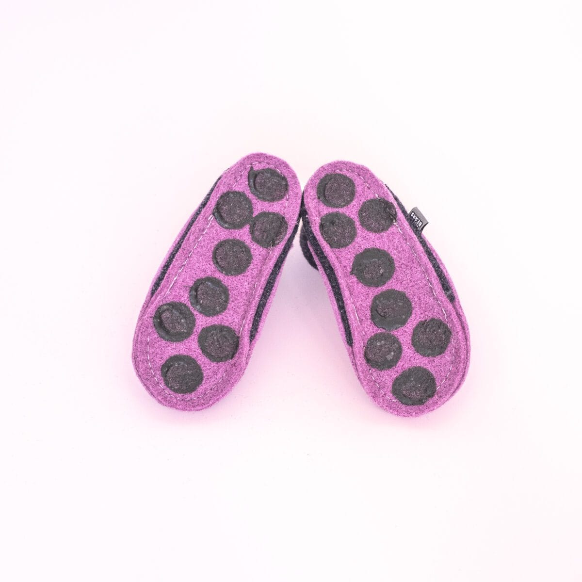 Orchid purple and navy blue slippers for toddlers