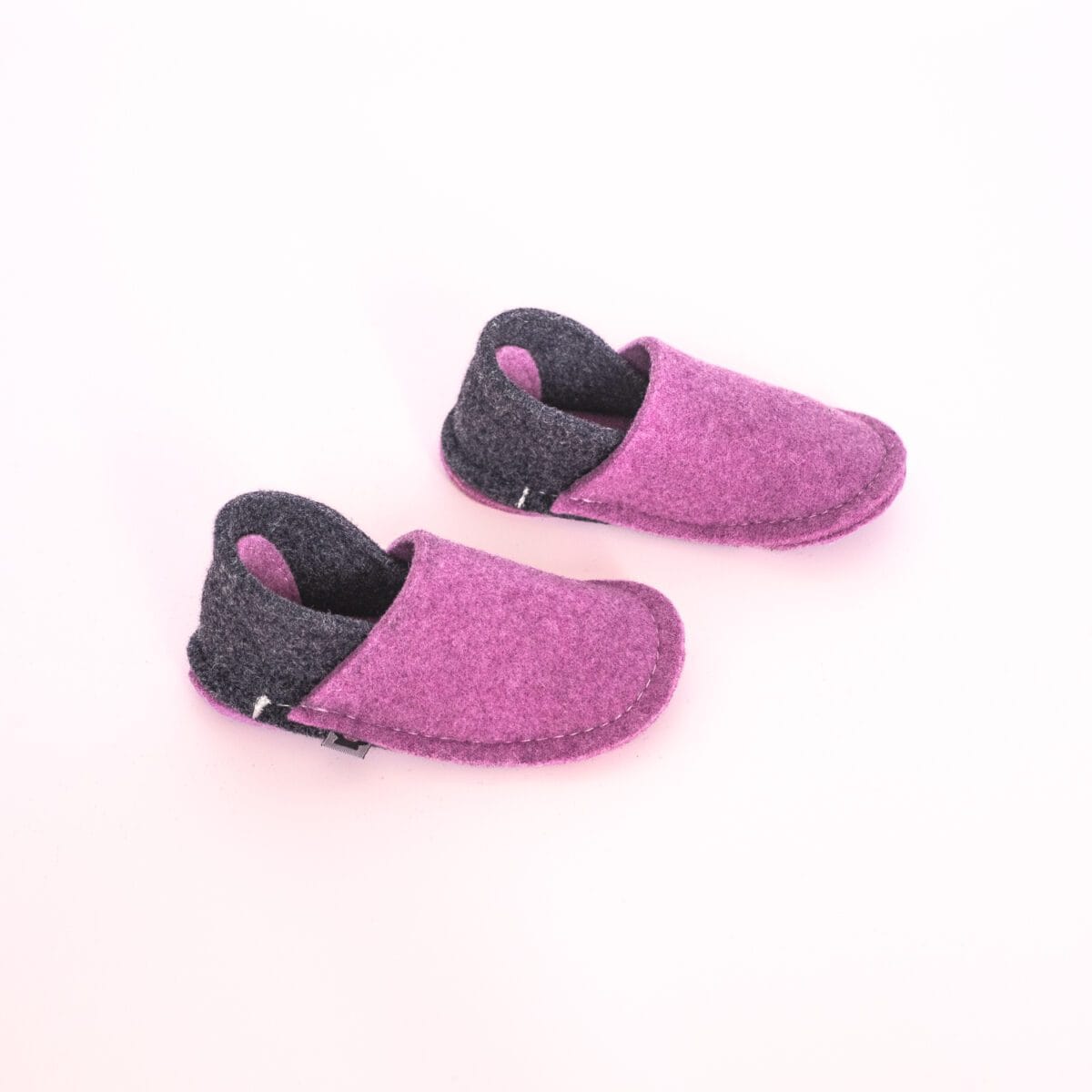Orchid purple and navy blue slippers for toddlers