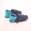 Navy blue and turquoise blue slippers for toddlers