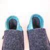 Navy blue and turquoise blue slippers for toddlers